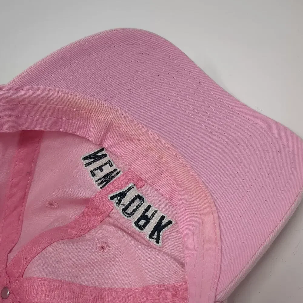 ellidan Baseball Cap Pink Blue White One Size New York 1625 Embroidered Hat